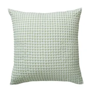 Morgan and Reid Gingham Eucalyptus European Pillowcase Pair by null, a Cushions, Decorative Pillows for sale on Style Sourcebook