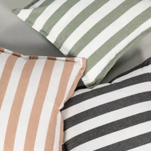 Stripe Cushion - 100% Cotton, Black - Canningvale by Canningvale, a Sheets for sale on Style Sourcebook