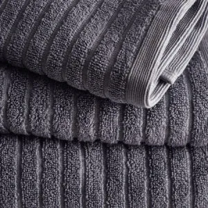 Alessia Rib Rib Hand Towel - Bamboo, Porcini Grey - Canningvale by Canningvale_Alessia, a Towels & Washcloths for sale on Style Sourcebook