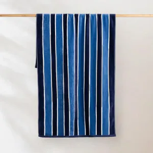 Sorrentina Beach Towel - Velour, Blue - Canningvale by Canningvale_Sorrentina, a Sheets for sale on Style Sourcebook
