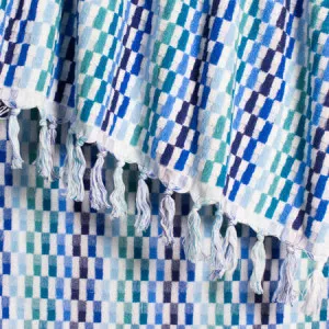 Positana Beach Towel - 100% Cotton, Large, Blue - Canningvale by Canningvale_Positana, a Sheets for sale on Style Sourcebook