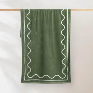 Sorrentina Beach Towel - Velour, Green - Canningvale by Canningvale_Sorrentina, a Sheets for sale on Style Sourcebook