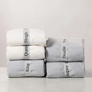 Bed Linen Organising Band 4 Piece Pack - Linen, Super King, White - Canningvale by Canningvale, a Sheets for sale on Style Sourcebook