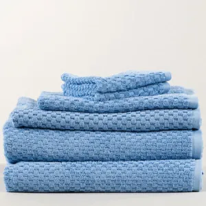 6 Piece Bath Sheet Set - 100% Cotton, River Blue - Canningvale by Canningvale_Fresco, a Towels & Washcloths for sale on Style Sourcebook