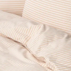 Modella Stripe Quilt Cover Set - 100% Cotton, Double, White - Canningvale by Canningvale, a Quilt Covers for sale on Style Sourcebook