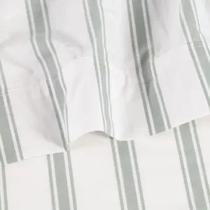 Modella Stripe Sheet Set - 100% Cotton, King, White - Canningvale by Canningvale, a Sheets for sale on Style Sourcebook
