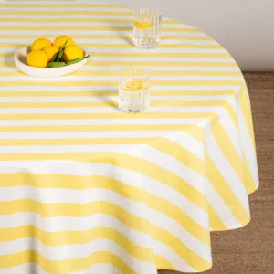 Cucina Stripe Tablecloth - 100% Cotton, White - Canningvale by Canningvale_Cucina, a Table Cloths & Runners for sale on Style Sourcebook