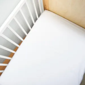 Vintage Cot Fitted Sheet - Softwash Cotton, Cot, Misty Blue Melange - Canningvale by Canningvale, a Sheets for sale on Style Sourcebook