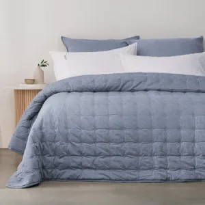 Vintage Coverlet - Softwash Cotton, Double/Queen, Blue - Canningvale by Canningvale, a Quilts & Bedspreads for sale on Style Sourcebook