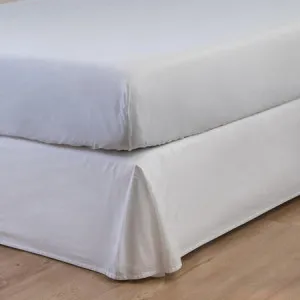 Vintage Valance - Softwash Cotton, Queen, White - Canningvale by Canningvale, a Sheets for sale on Style Sourcebook