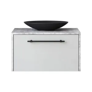 Ainsworth Vanity 750mm Centre Bowl SilkSurface Waterfall  AC Top Wall hung, Upgraded, Light Grey Satin by Timberline, a Vanities for sale on Style Sourcebook