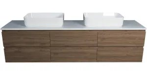 Ashton Vanity 1800mm Double WG Basins SilkSurface AC Top Wall hung, Notaio Walnut by Timberline, a Vanities for sale on Style Sourcebook