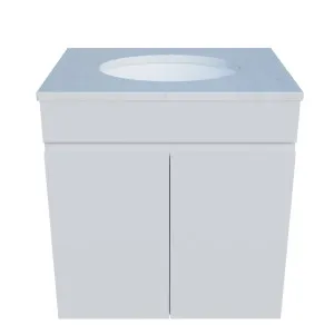 Bargo Vanity 600mm Centre WG Basin SilkSurface UC Top Wall hung, White Satin by Timberline, a Vanities for sale on Style Sourcebook