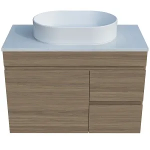 Bargo Vanity 900mm Centre WG Basin SilkSurface AC Top Wall hung, Prime Oak by Timberline, a Vanities for sale on Style Sourcebook