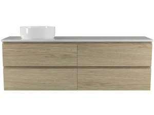 Billie Vanity 1500mm Left WG Basin SilkSurface AC Top Wall hung, Boston Oak by Timberline, a Vanities for sale on Style Sourcebook