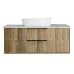 Emmett Vanity 1200mm Centre WG Basin SilkSurface AC Top Wall hung, Prime Oak by Timberline, a Vanities for sale on Style Sourcebook