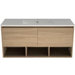 Kansas Vanity 1200mm Centre Bowl Alpha Top Wall hung, Elegant Oak by Timberline, a Vanities for sale on Style Sourcebook