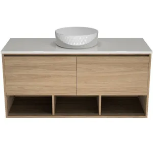 Kansas Vanity 1200mm Centre WG Basin SilkSurface AC Top Wall hung, Elegant Oak by Timberline, a Vanities for sale on Style Sourcebook