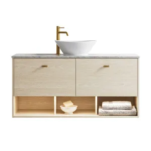Kansas Vanity 1200mm Centre WG Basin SilkSurface AC Top Wall hung, Upgraded, Coastal Oak by Timberline, a Vanities for sale on Style Sourcebook