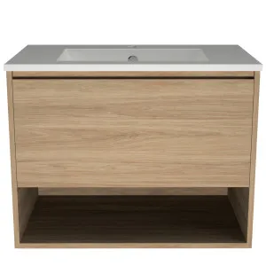 Kansas Vanity 750mm Centre Bowl Alpha Top Wall hung, Elegant Oak by Timberline, a Vanities for sale on Style Sourcebook