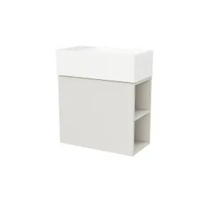 Lottie Vanity 480mm Left Bowl Liberty Top Wall hung, Grey Beige Satin by Timberline, a Vanities for sale on Style Sourcebook