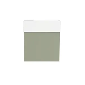 Lottie Vanity 480mm Left Bowl Liberty Top Wall hung, Olive Satin by Timberline, a Vanities for sale on Style Sourcebook