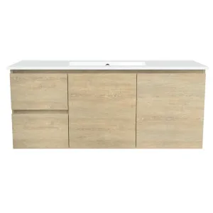 Nevada Vanity 1200mm Centre Bowl Alpha Top Wall hung, Rural Oak by Timberline, a Vanities for sale on Style Sourcebook