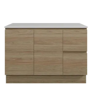 Nevada Vanity 1200mm Centre WG Basin SilkSurface AC Top Floor standing, Rural Oak by Timberline, a Vanities for sale on Style Sourcebook