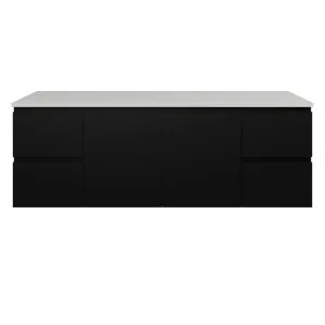 Nevada Vanity 1500mm Double WG Basins SilkSurface AC Top Wall hung, Black Satin by Timberline, a Vanities for sale on Style Sourcebook