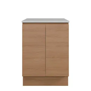 Nevada Vanity 600mm Centre WG Basin SilkSurface AC Top Floor standing, Tassie Oak by Timberline, a Vanities for sale on Style Sourcebook