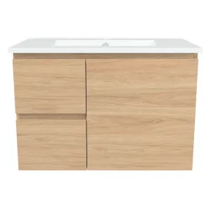 Nevada Vanity 750mm Centre Bowl Alpha Top Wall hung, Elegant Oak by Timberline, a Vanities for sale on Style Sourcebook