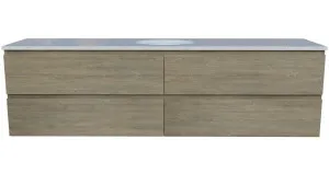 Nevada Plus Vanity 1800mm Centre WG Basin SilkSurface UC Top Wall hung, Rural Oak by Timberline, a Vanities for sale on Style Sourcebook