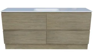 Nevada Plus Vanity 1800mm Centre Bowl Stadium Top Floor standing, Rual Oak by Timberline, a Vanities for sale on Style Sourcebook