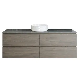 Nevada Plus Vanity 1500mm Centre WG Basin SilkSurface AC Top Wall hung, Antico Oak by Timberline, a Vanities for sale on Style Sourcebook