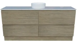 Nevada Plus Vanity 1800mm Centre WG Basin SilkSurface AC Top Floor standing, Rural Oak by Timberline, a Vanities for sale on Style Sourcebook