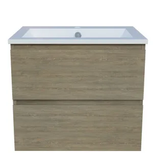 Nevada Plus Vanity 600mm Centre Bowl Alpha Top Wall hung, Rural Oak by Timberline, a Vanities for sale on Style Sourcebook