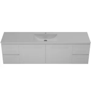 Nevada Classic Vanity 1800mm Centre Bowl Regal Top Wall hung, White Satin by Timberline, a Vanities for sale on Style Sourcebook