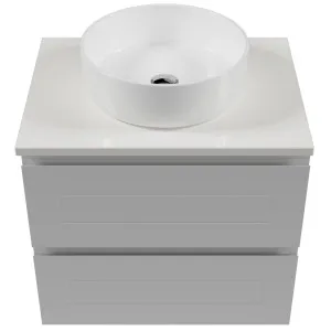 Nevada Plus Classic Vanity 600mm Centre WG Basin SilkSurface AC Top Wall hung, Light Grey Satin by Timberline, a Vanities for sale on Style Sourcebook