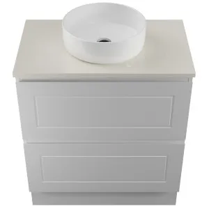 Nevada Plus Classic Vanity 750mm Centre WG Basin SilkSurface AC Top Floor standing, White Satin by Timberline, a Vanities for sale on Style Sourcebook