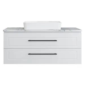 Nevada Plus Classic Vanity 1200mm Centre WG Basin SilkSurface AC Top Wall hung, White Satin by Timberline, a Vanities for sale on Style Sourcebook