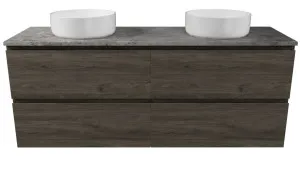 Oxbow Vanity 1500mm Double WG Basins SilkSurface AC Top Wall hung, Antico Oak by Timberline, a Vanities for sale on Style Sourcebook
