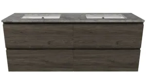 Oxbow Vanity 1500mm Double WG Basins SilkSurface UC Top Wall hung, Antico Oak by Timberline, a Vanities for sale on Style Sourcebook