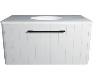 Saba Vanity 900mm Centre WG Basin SilkSurface UC Top Wall hung, White Satin by Timberline, a Vanities for sale on Style Sourcebook