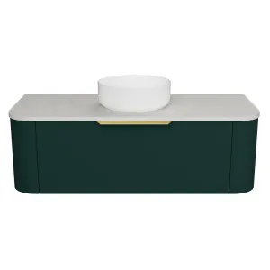 Santos Vanity 1200mm Centre WG Basin SilkSurface AC Top Wall hung, Emerald Green Satin by Timberline, a Vanities for sale on Style Sourcebook