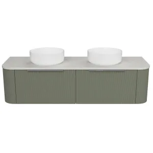 Santos Vanity 1500mm Double WG Basins SilkSurface AC Top Wall hung, Olive Satin by Timberline, a Vanities for sale on Style Sourcebook