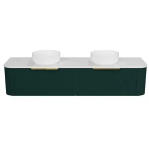 Santos Vanity 1800mm Double WG Basins SilkSurface AC Top Wall hung, Emerald Green Satin by Timberline, a Vanities for sale on Style Sourcebook