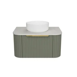 Santos Vanity 750mm Centre WG Basin SilkSurface AC Top Wall hung, Olive Satin by Timberline, a Vanities for sale on Style Sourcebook