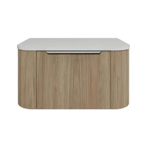 Santos Vanity 750mm Centre WG Basin SilkSurface AC Top Wall hung, Prime Oak by Timberline, a Vanities for sale on Style Sourcebook