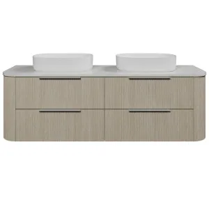 Socoa Vanity 1800mm Double WG Basins SilkSurface AC Top Wall hung, Coastal Oak by Timberline, a Vanities for sale on Style Sourcebook