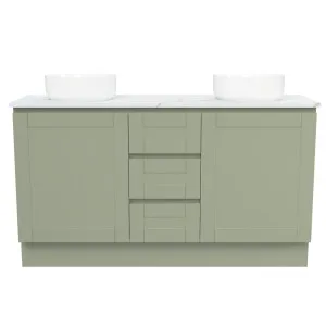 Victoria Vanity 1500mm Double WG Basins SilkSurface AC Top Floor standing, Olive Satin by Timberline, a Vanities for sale on Style Sourcebook